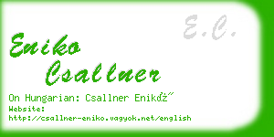 eniko csallner business card